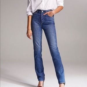 Denim form high waisted jeans from aritzia, the Nina stovepipes Sz 30
